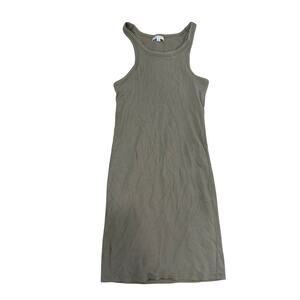 Z Supply Women's Green Ribbed Mini Tank Dress Size Small